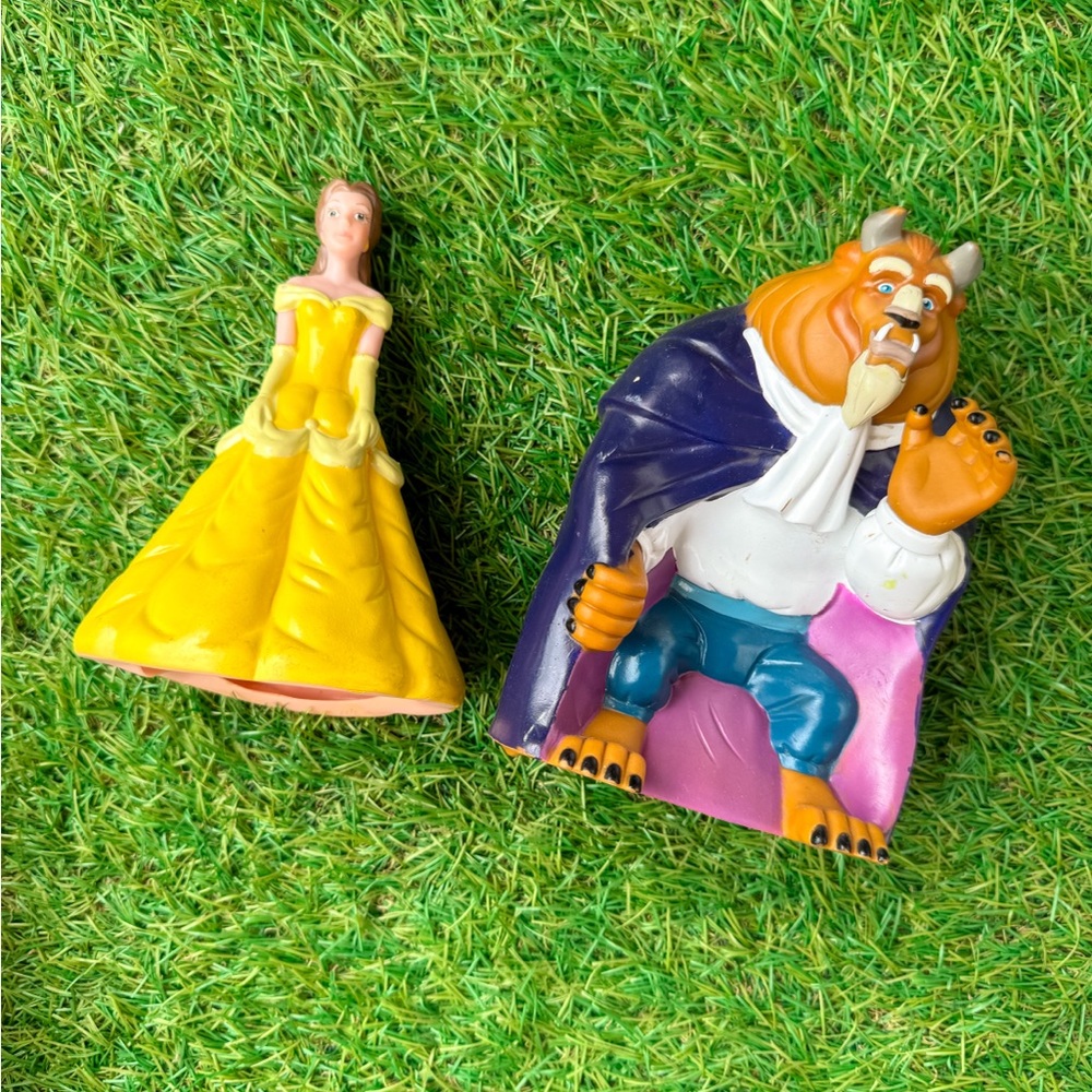 Vintage 1992 Disney Beauty And The Beast Pizza Hut Hand Puppets
